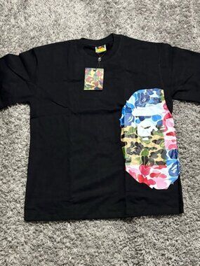 BAPE Black T-Shirt with Colorful Graphic